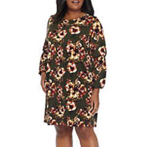 Women's Floral Print Dress Size 14W